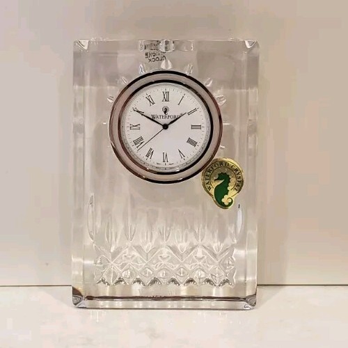 Small Waterford Crystal Lismore Desk Clock