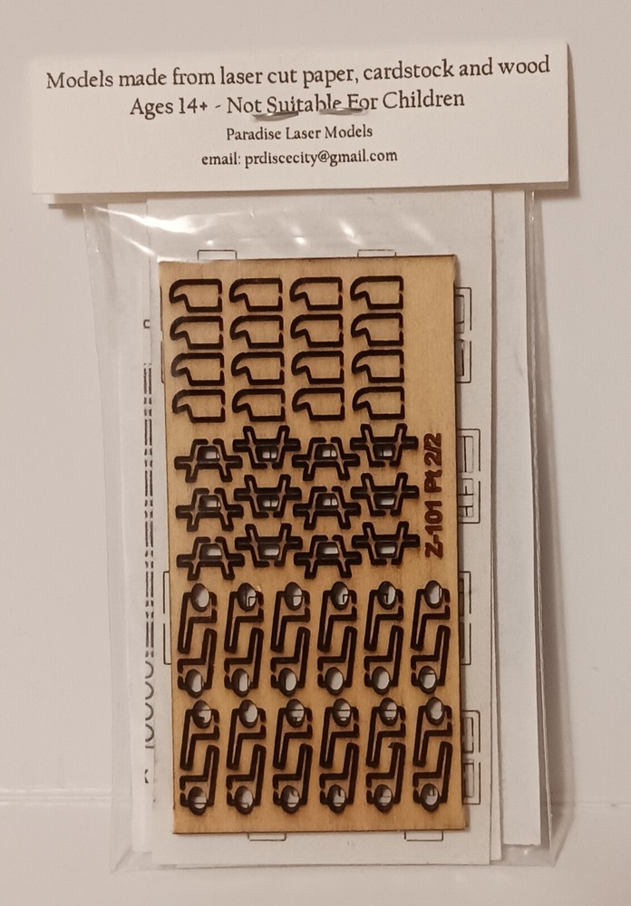 38pc City Accessory Pack - Laser Cut & Etched - Z Scale