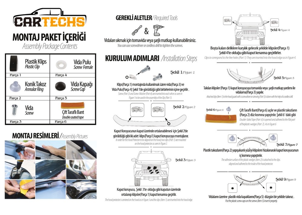 Hood Deflector Guard Fits Honda Civic 2012-2016 Bug Shield Bonnet Protector