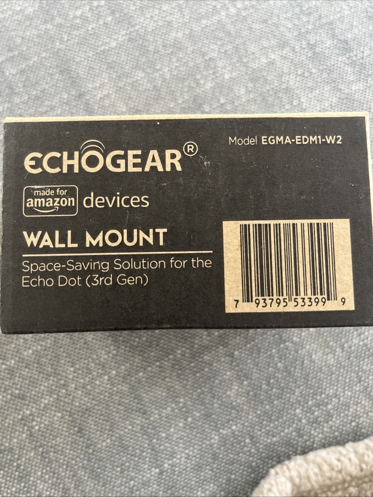 Echo Gear Echo Dot (3rd Gen) Wall Mount BLACK (mount only) Model:EGMA-EDM1-B2