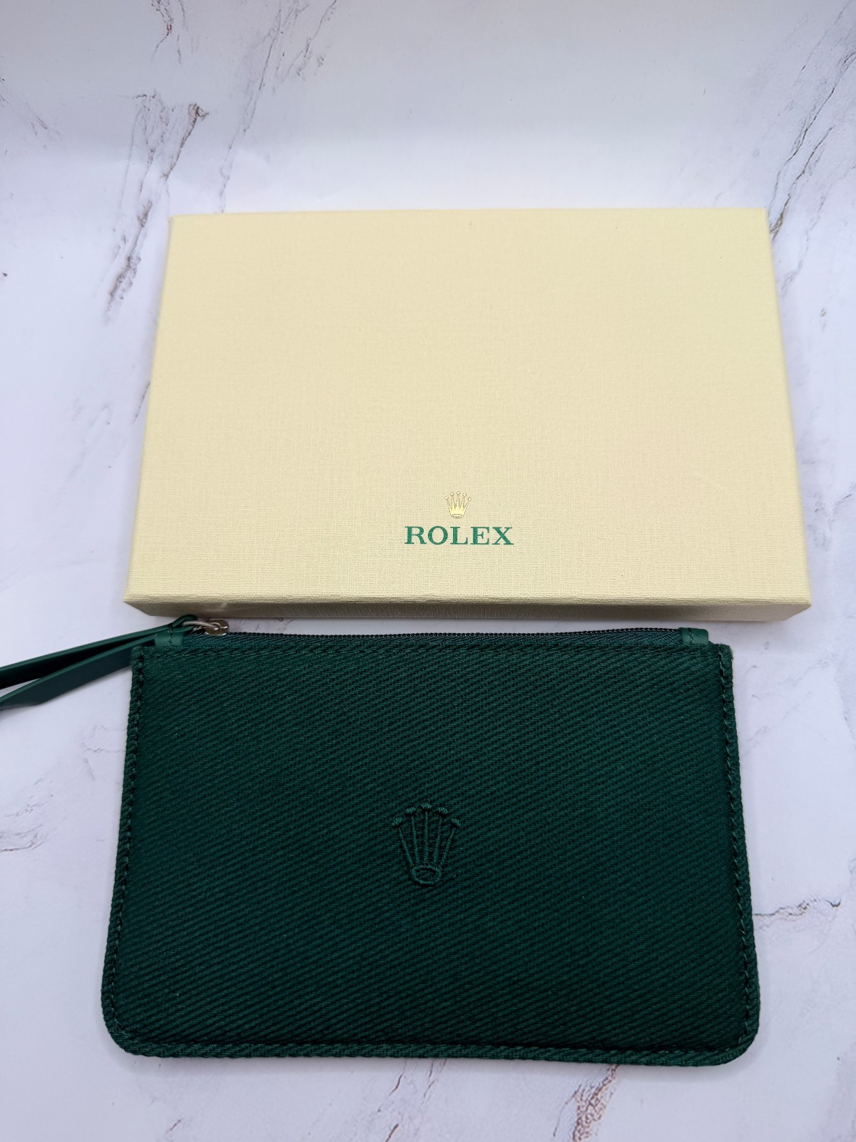 Rolex AD VIP Gift Emerald Green Zipper Watch Pouch Case Wallet
