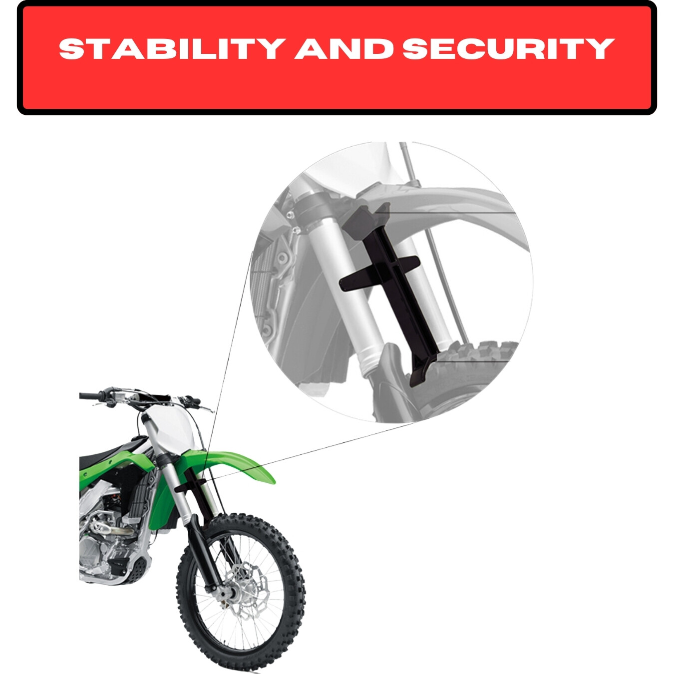 Pit Posse Motocross Dirt Bike Fork Support Saver Guards Suspension (Large 10.5")