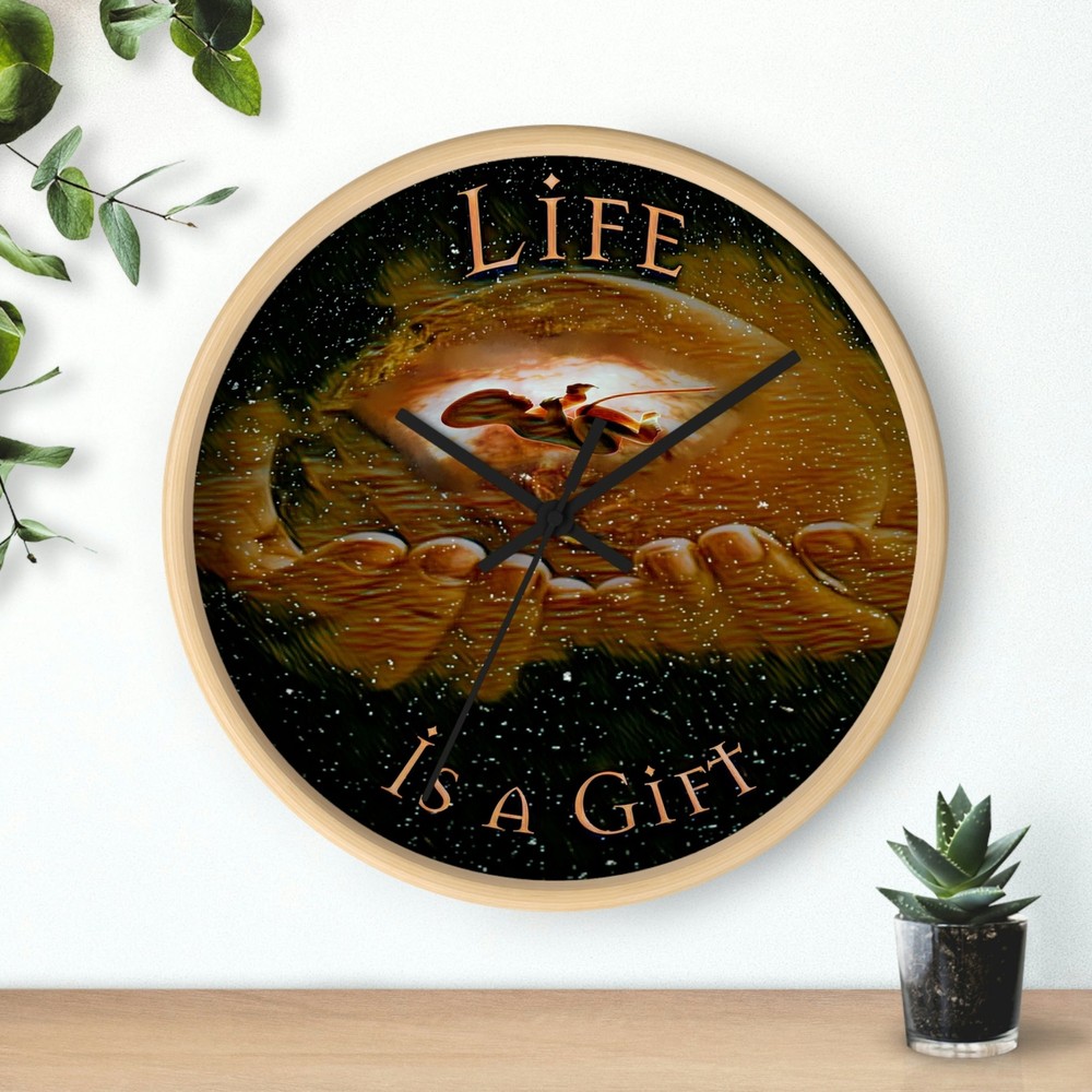 Wall Clock "Life is a Gift"
