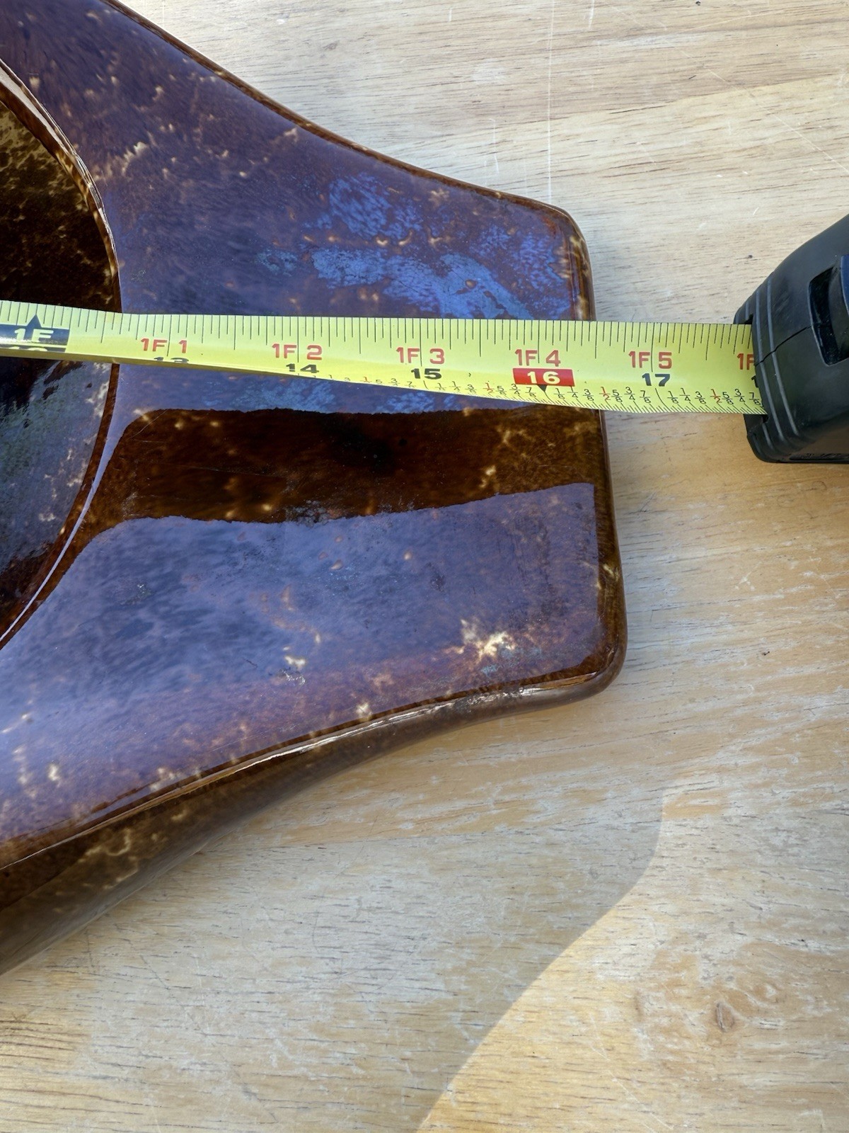 Antique 1800s Bennington Pottery Brown Splatterware Bedpan Urinal Chamber Pot