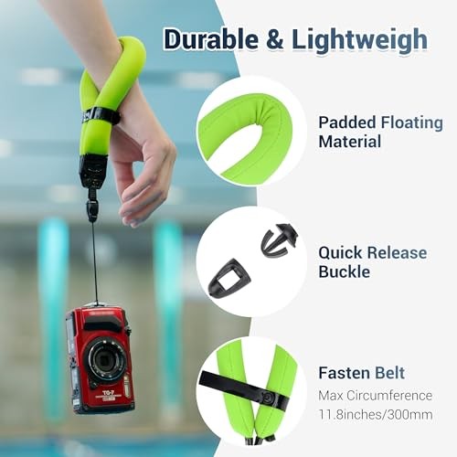 Waterproof Camera Float Strap Phone Float Strap for Olympus TG-7 Small Yellow