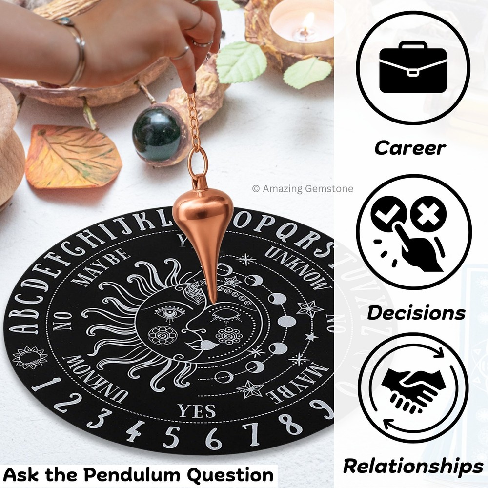 Metal Pendulum Copper Dome Cone Point for Divination