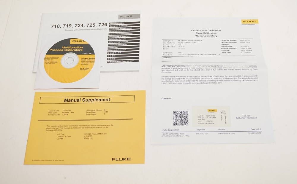 FLUKE 725 MULTIFUNCTION PROCESS LOOP MA VOLT MV CALIBRATOR NEW 19