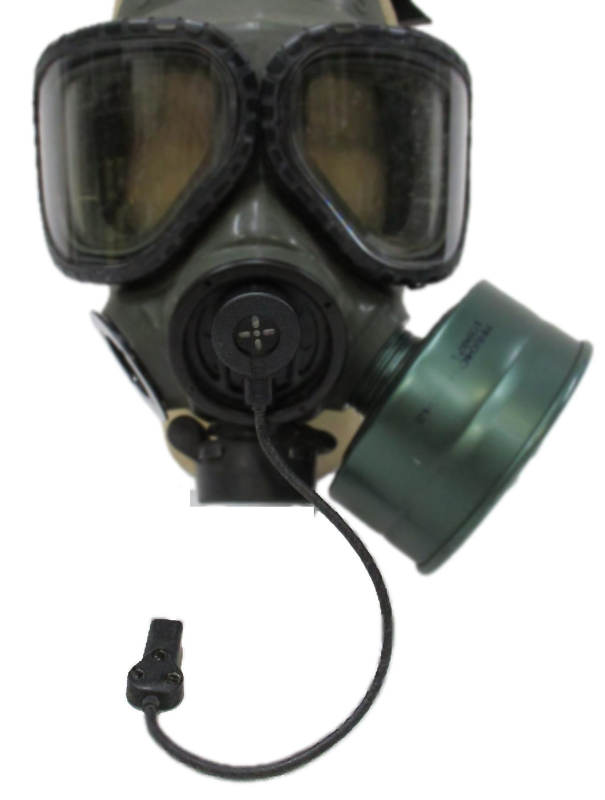 🔥NOS M40 M42 SERIES GAS MASK DETACHABLE MICROPHONE CABLE COMMS ADAPATER CVC🪖