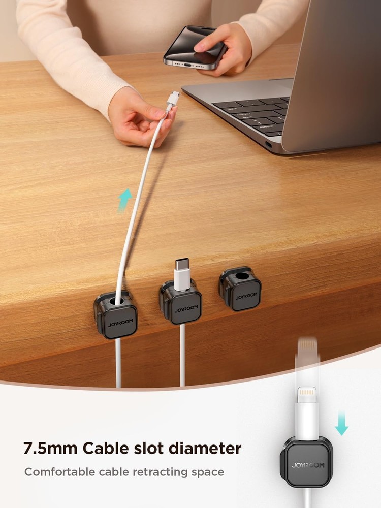 Magnetic Wire Management Holder - Desktop Cable Organizer