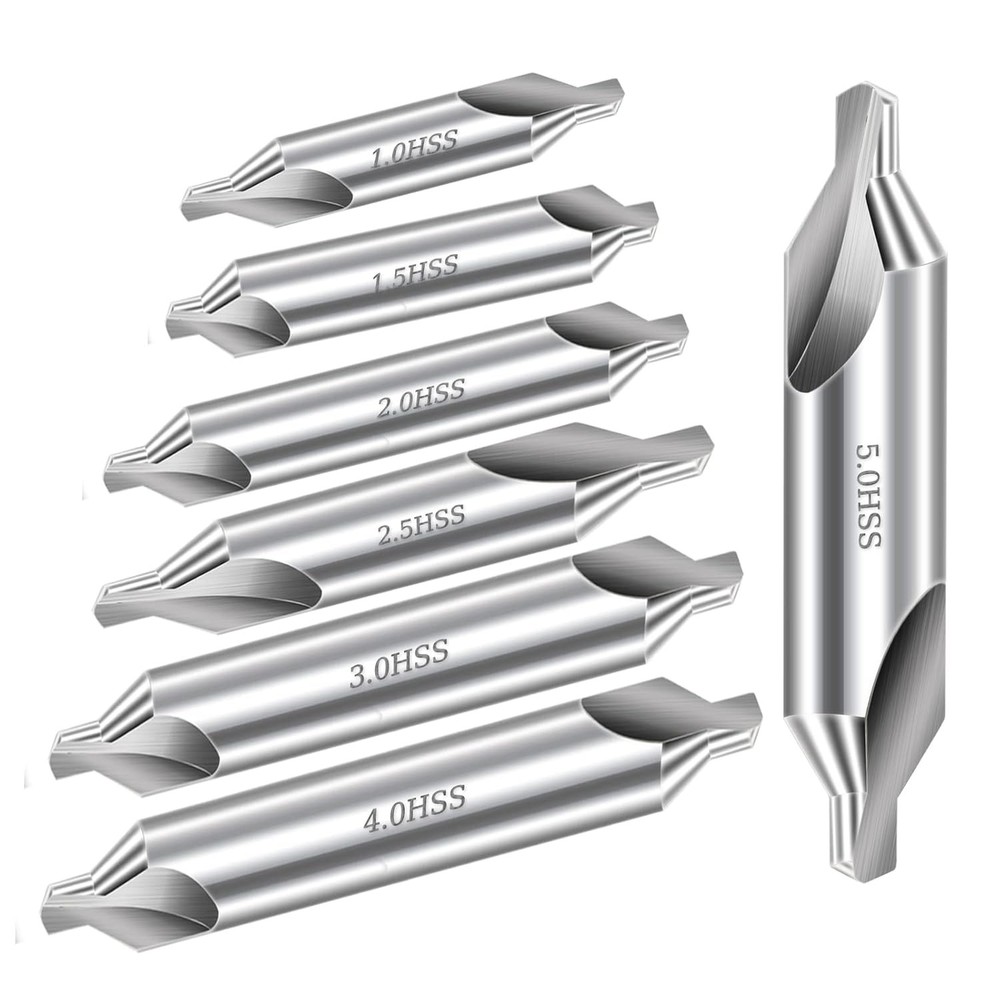 Aleric Center Drill Bits Set - High Speed Steel Bit Countersink...