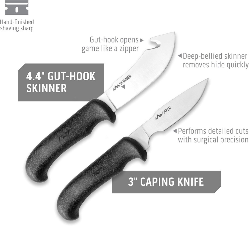 Game Processor, PR-1, Complete 12-Piece Hunting Knife Kit for Processing Big Gam