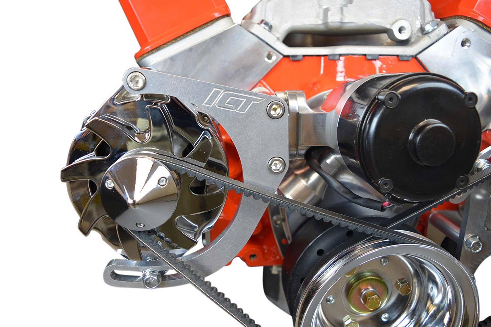 SBC Alternator & Power Steering Pump Accessory Drive Brackets Kit for Electri...