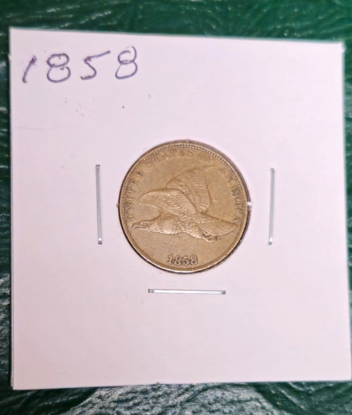 1858 Lg Letters Flying Eagle 1C - Higher Grade - Nice Coin