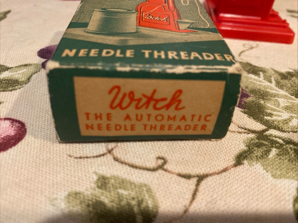 Vintage Witch Automatic Needle Threader USA Sewing Tool Original Box & Booklet