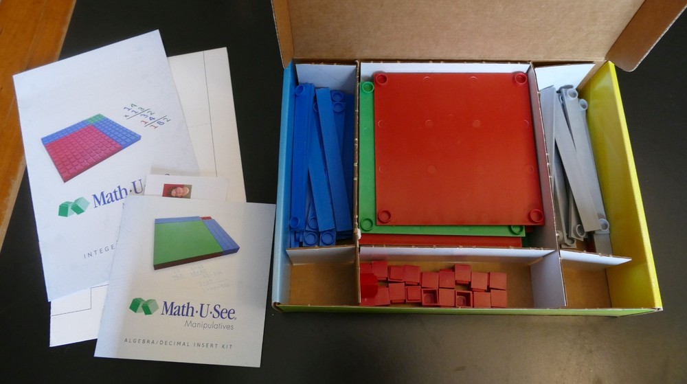 Math U See Manipulatives Integer Block Kit & Algebra/Decimal Insert Kit 93% comp