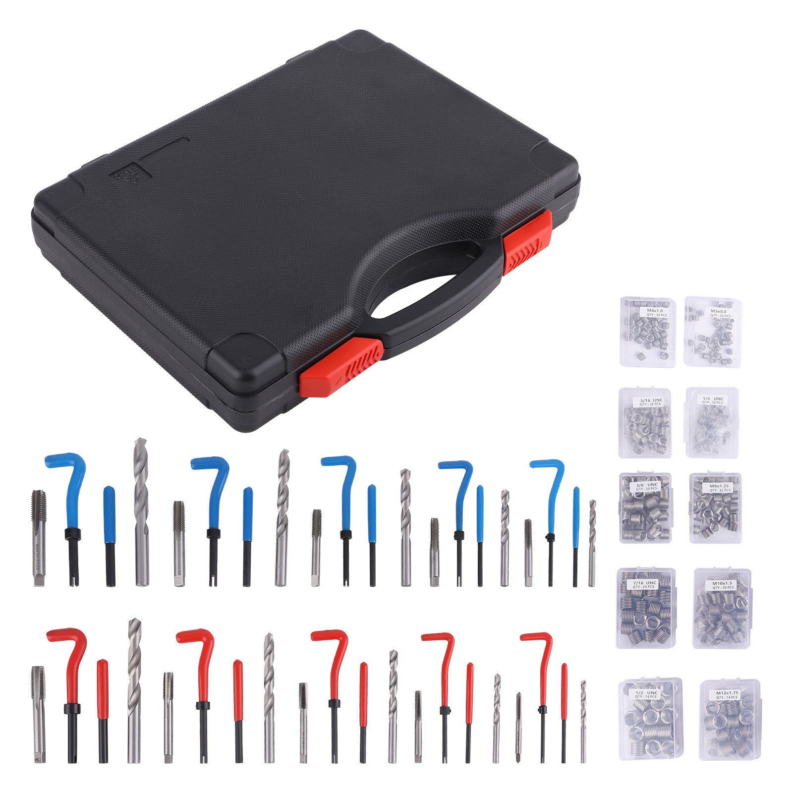 320X Helicoil Thread Repair Kit 320-Piece SAE and Metric Rethreading Tool Kit
