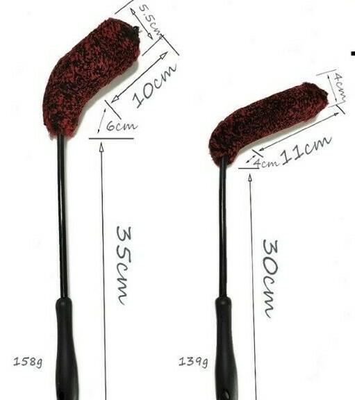 bbnmore woolie wheel barrel brush kit small & larger 2pc