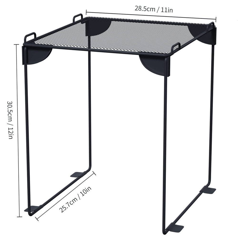 Pack 2, Mesh Locker Shelf, Stackable Extra Tall Locker Organizer, Collapsible...