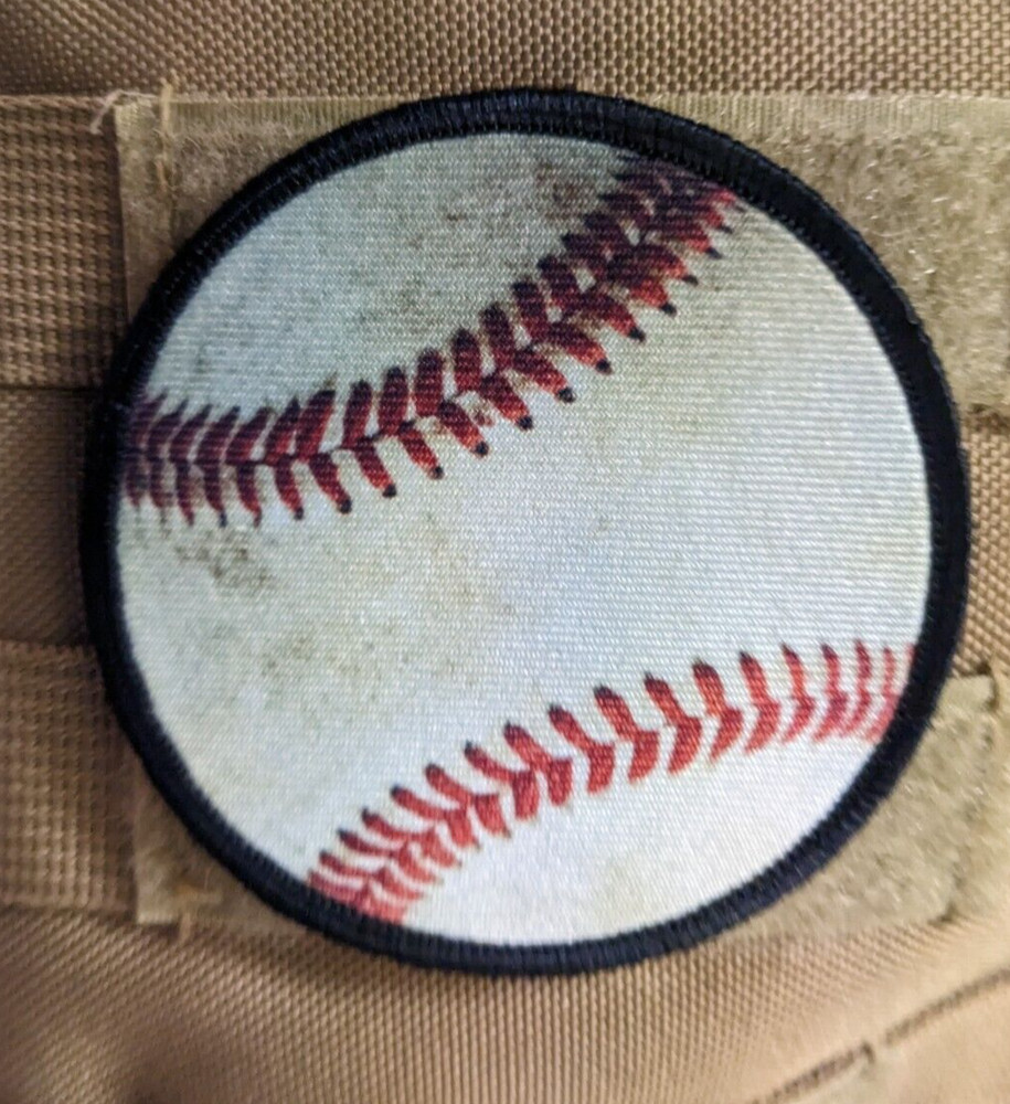 Baseball sports 3" circle hook & loop tactical patch Funny edc