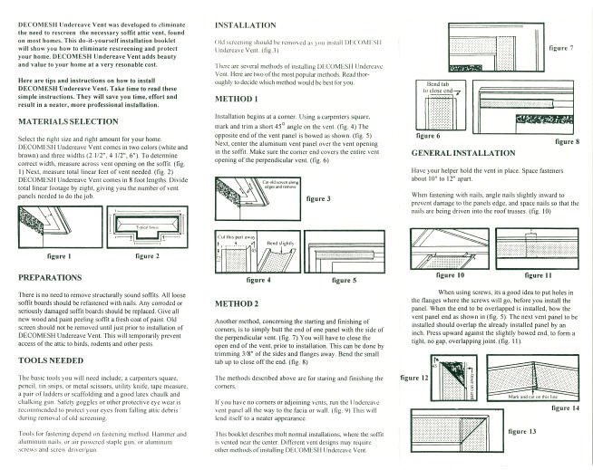 Decomesh 6" Aluminum Undereave Soffit Vent White