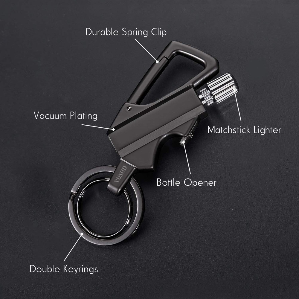 Permanent Match, Flint Fire Starter Never Ending Match Keychain Lighter with ...