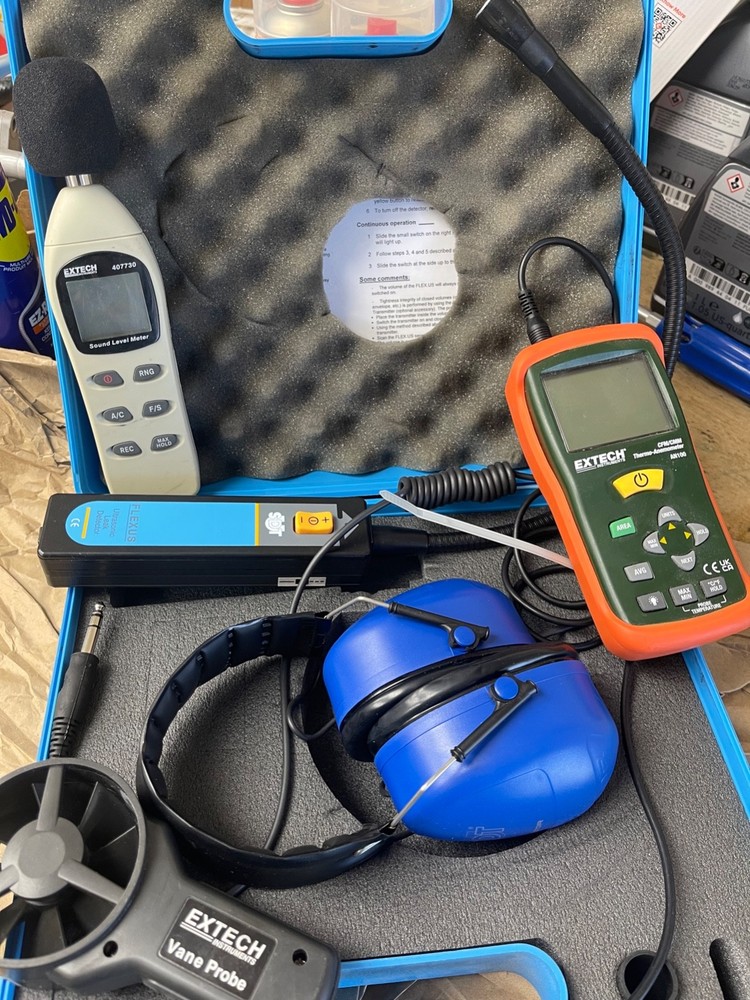 FLEXUS AIR LEAK DETECTOR Ultrasonic + Extech AN100 + Extech 407730