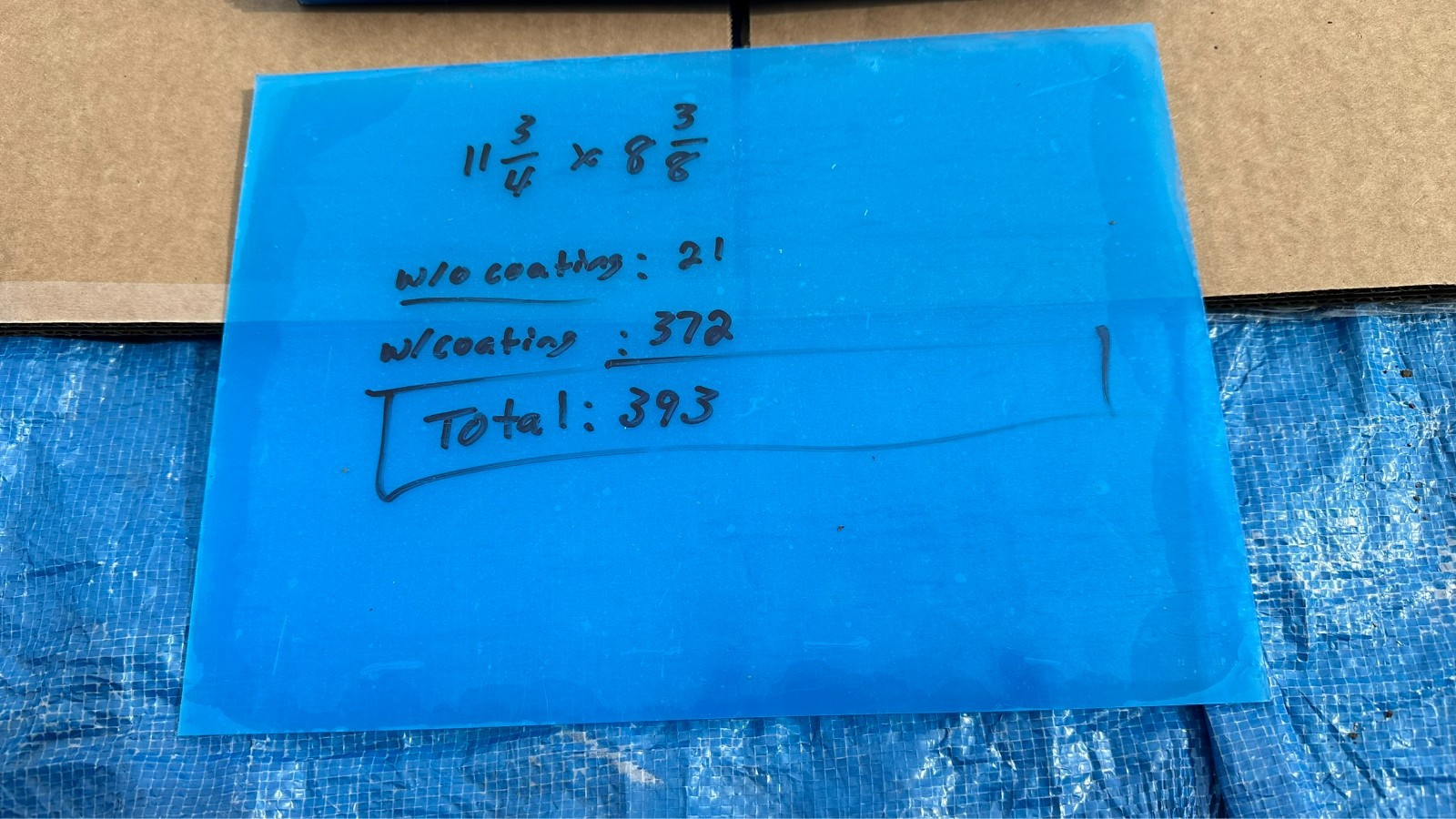 Lot of 15 New Sheets of 11-3/4" x 8-3/8" Acrylic Clear Plexiglass Plexi