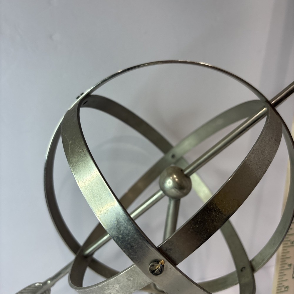 Silver Decorative Metal Armillary Sphere Globe