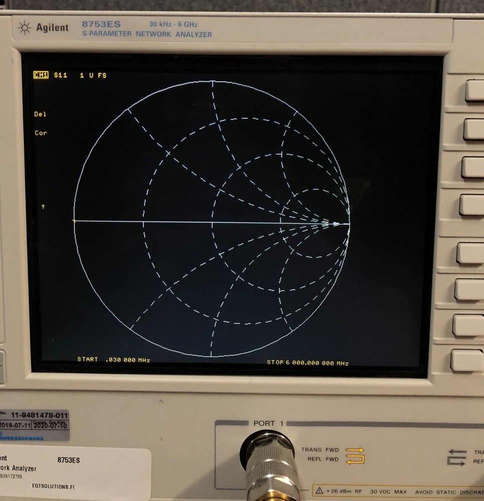 Agilent 8753ES, S-Parameter Network Analyzer, 30kHz-6GHz, OPT: 006 & 010 #