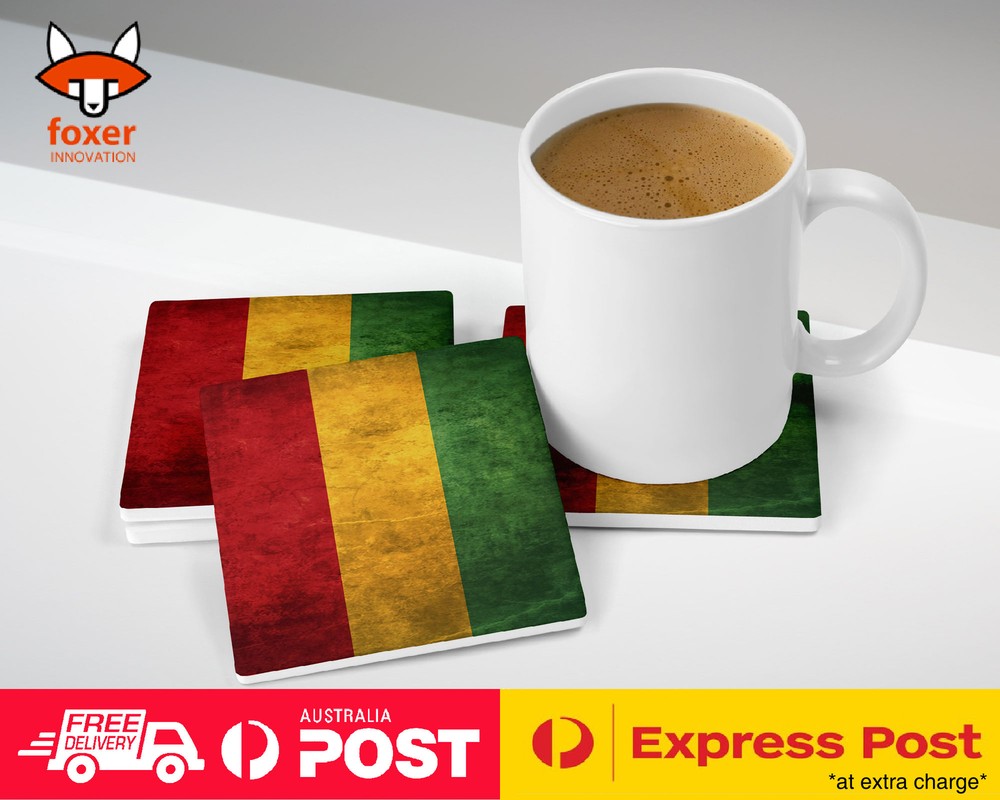 COASTER COFFEE DRINKING MAT|GUINEA COUNTRY FLAG 60