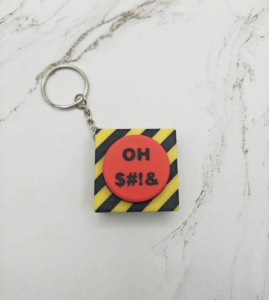 Panic Button Keychains | BIG RED BUTTON | Keychain | Oh S*!& | Panic Switch