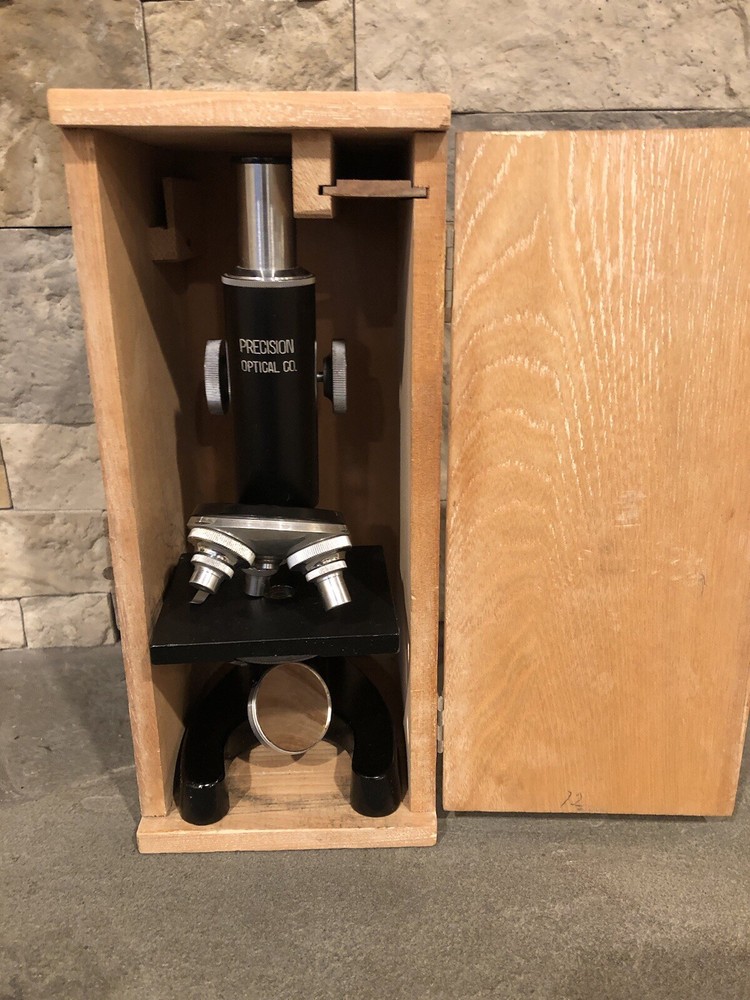 Vintage Precision Optical Microscope With Storage Case 15X-?
