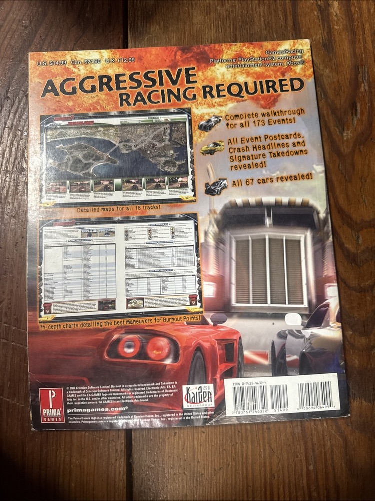 Prima Official Game Guide Burnout 3 Takedown EA Games 🔥