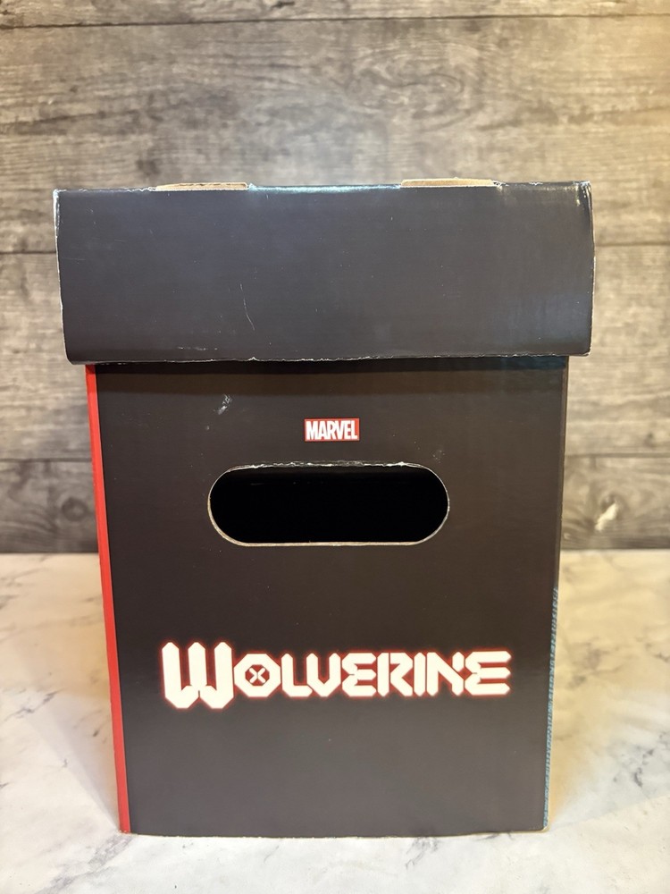 MARVEL GRAPHIC SHORT BOX 150 COMIC BOOK STORAGE BOX WOLVERINE DOUBLE SIDE
