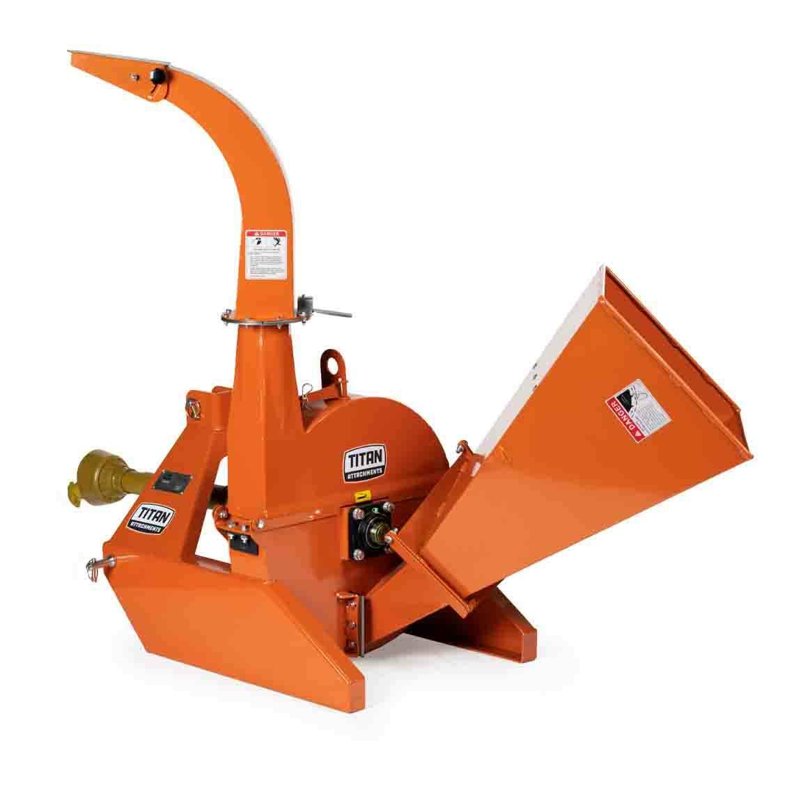 Titan Attachments 3 point PTO Driven 4"x 10" Wood Chipper Shredder Mulcher