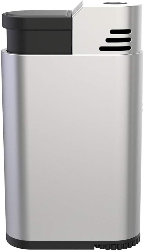 Palio Torcia Single Jet Flame Lighter, Refillable, Adjustable Torch Flame,Silver