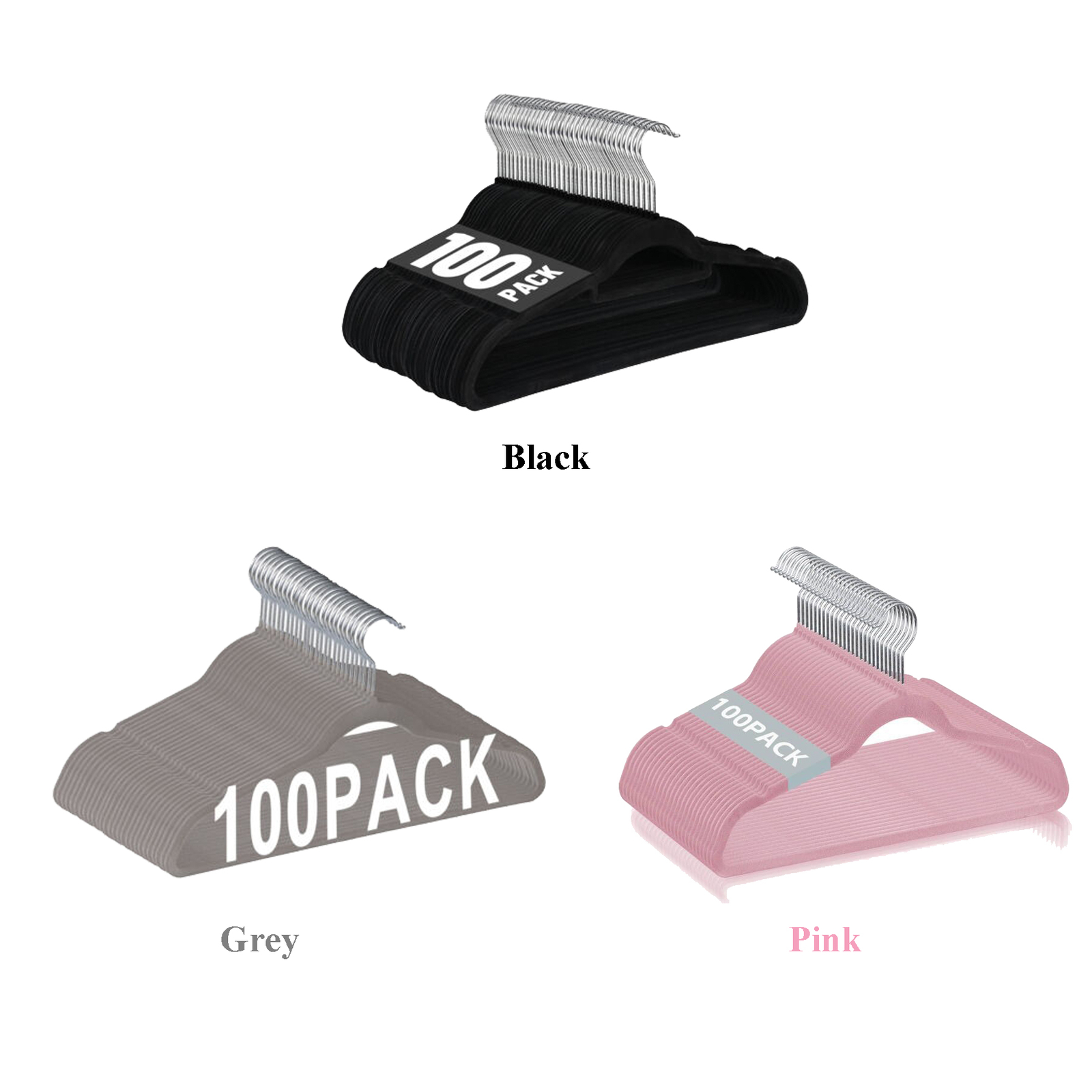 100/200/300/400 Pack Premium Velvet Hangers Non-Slip Clothes Suit Coat Hangers