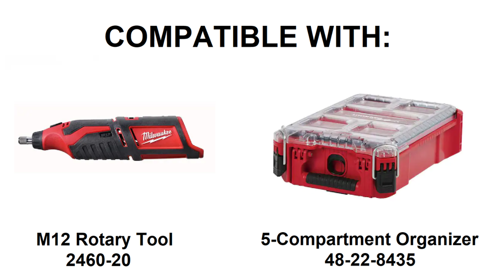 Milwaukee Packout Insert for M12 Rotary Dremel Tool (Insert Only)
