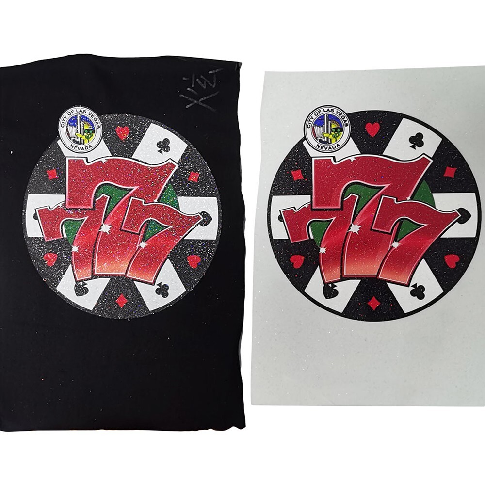 13" x 328ft DTF Glitter Transfer Film Roll Cold Peel for Dark Light Fabric USA