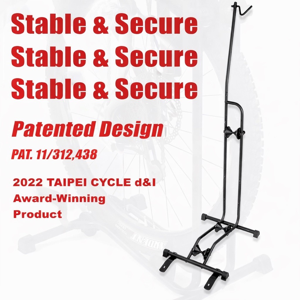 CyclingDeal Steel Bike Stand Vertical & Horizontal Storage 24"-29" Wheels 44 lbs