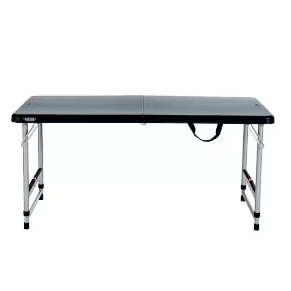Lifetime Folding Table 4 Ft Adjustable Height Fold In Half Portable