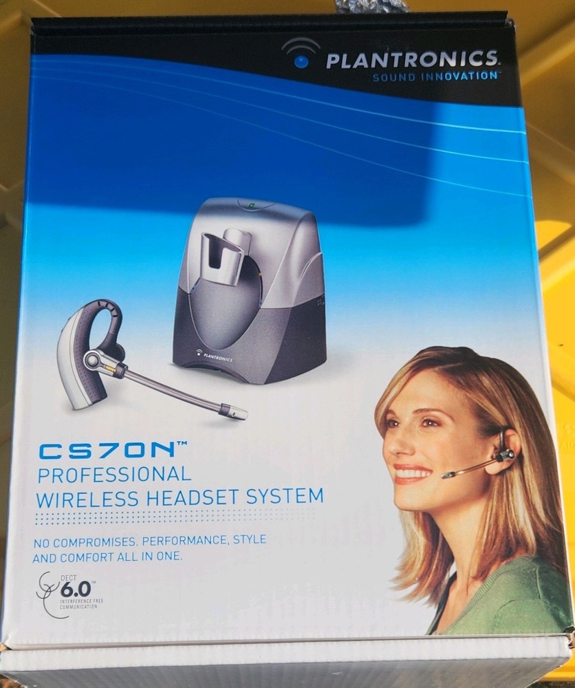 Plantronics Wireless CS70N/HL10 Silver Ear-Hook Headset