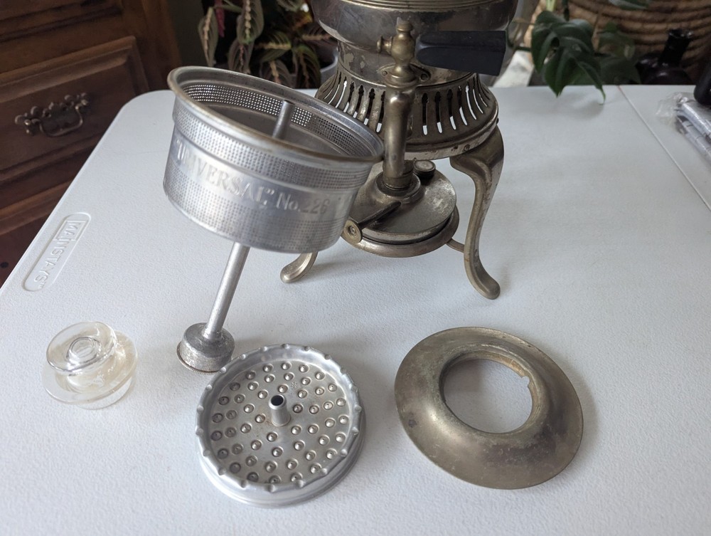 Antique, Victorian style coffee maker with warmer