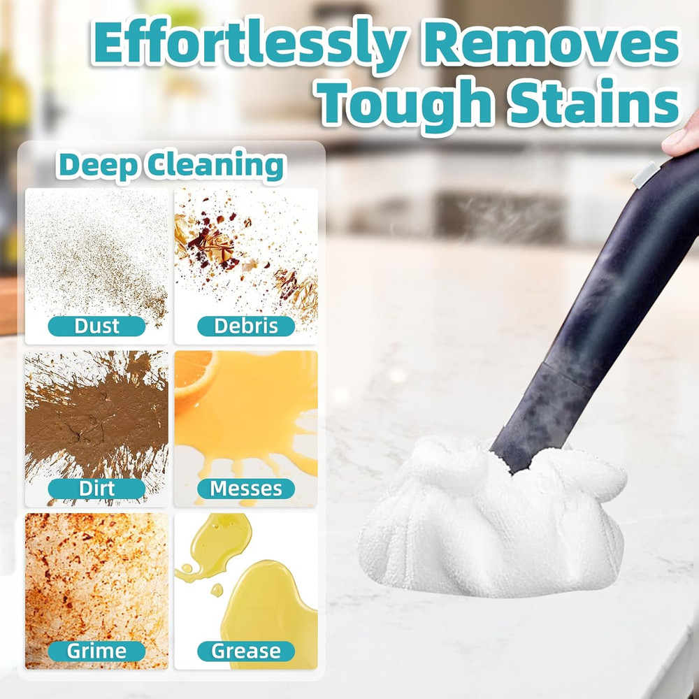 Small Microfiber Bonnets (Triangle) Compatible with Dupray Steam Cleaner, Mccull