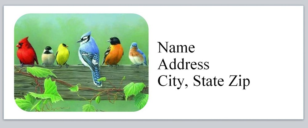 Personalized Address Labels Beautiful Birds (bx 829)