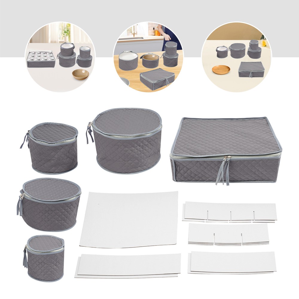 China Dinnerware Storage Sets Hard Shell Flatware, Plates & Cups Storage Holders