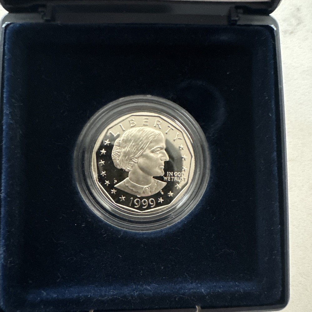 1999 Susan B. Anthony Proof Dollar Coin with Box