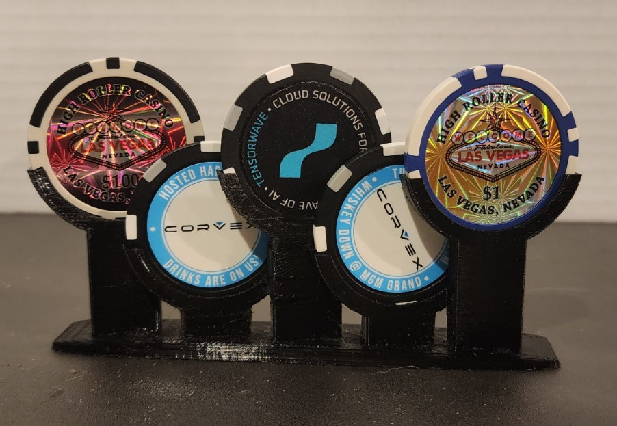 Commemorative Poker chip display holder