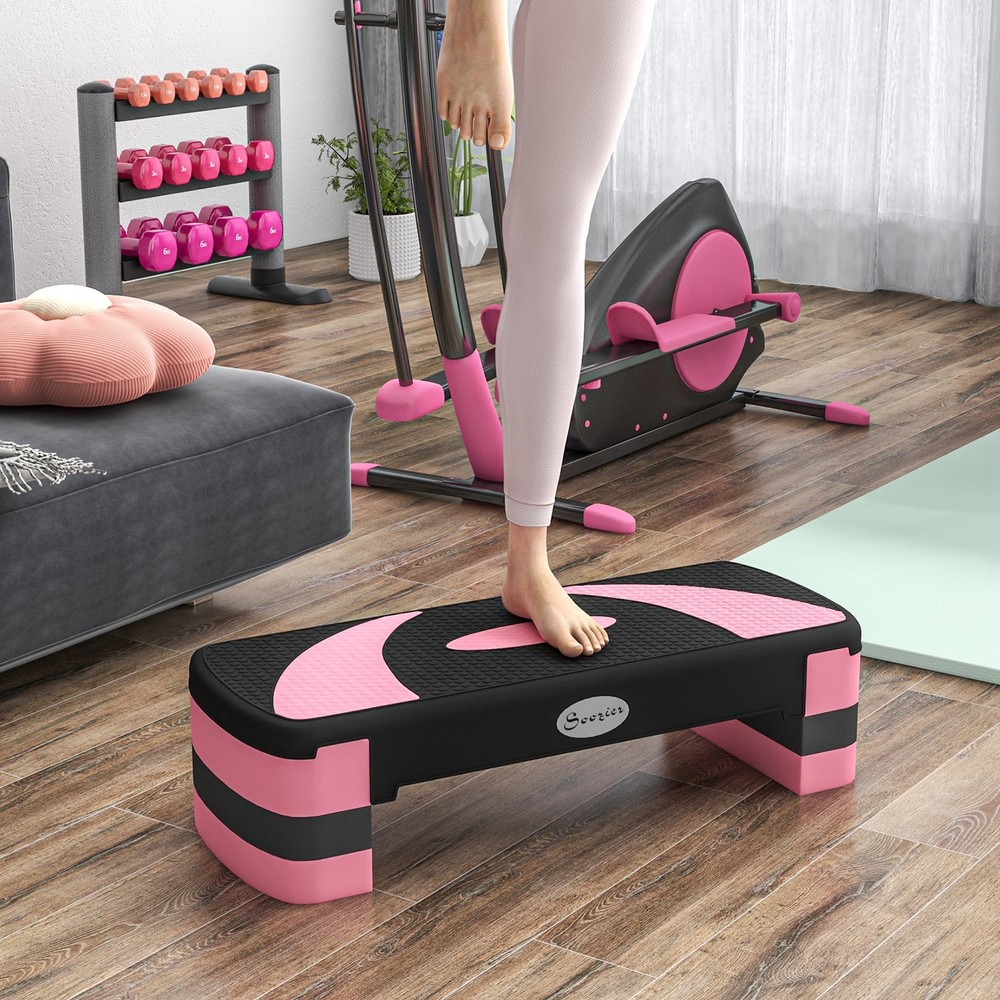 32” Aerobic Stepper High Adjustable Trainer Exercise Workout Yoga Risers