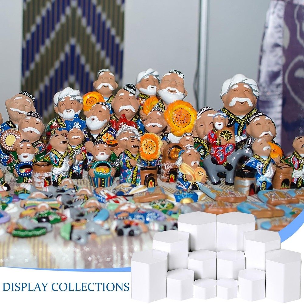 Hexagonal Jewelry Display Risers Hexagonal Market Display Risers Stands Acryl...